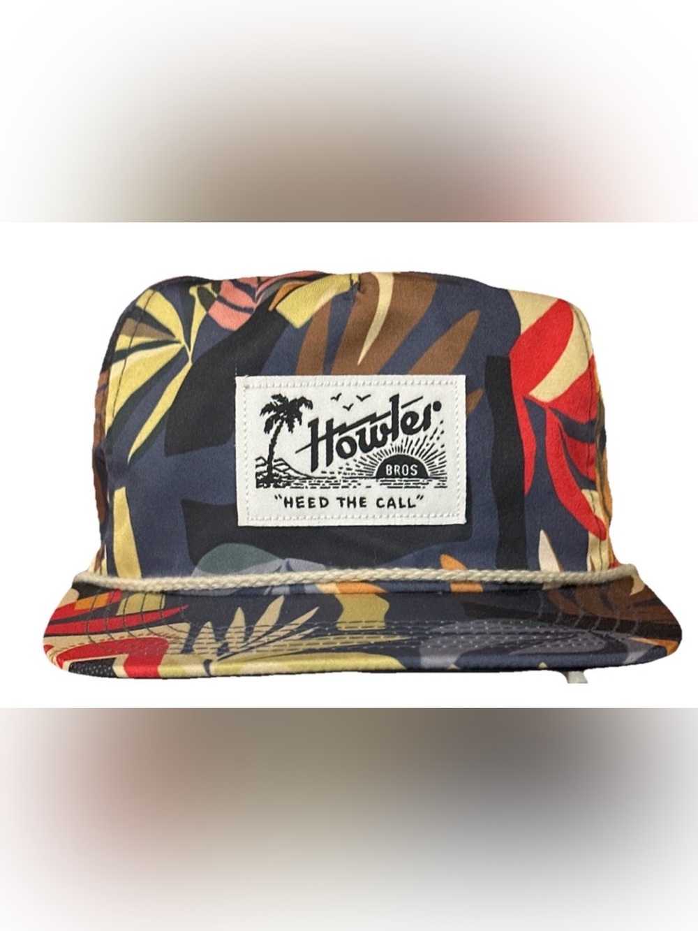 Howler Bros Unstructured Abstract Hawaiian Savannah Snapback Rope Hat New